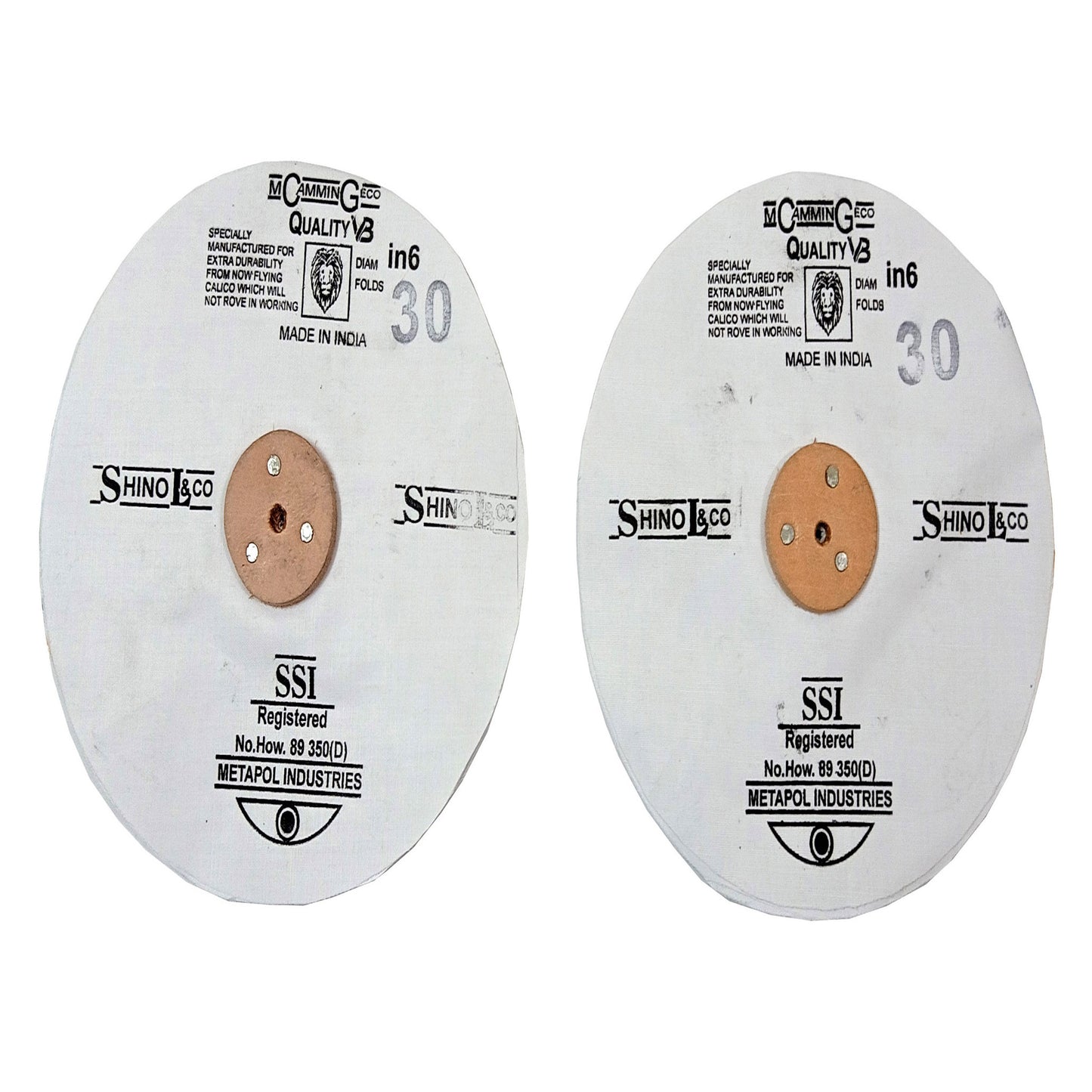 Cloth Buff 6" (30 Patta) White For Jewellery Polishing 2 Piece