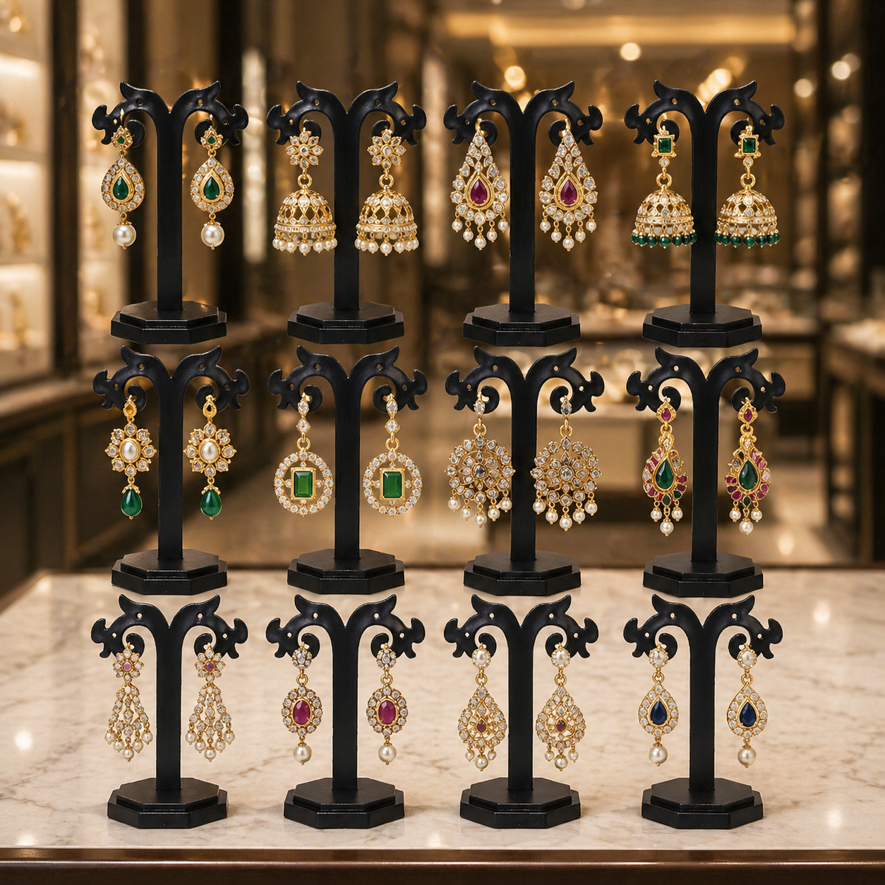 Earrings Display Stand Acrylic 12pc 5"