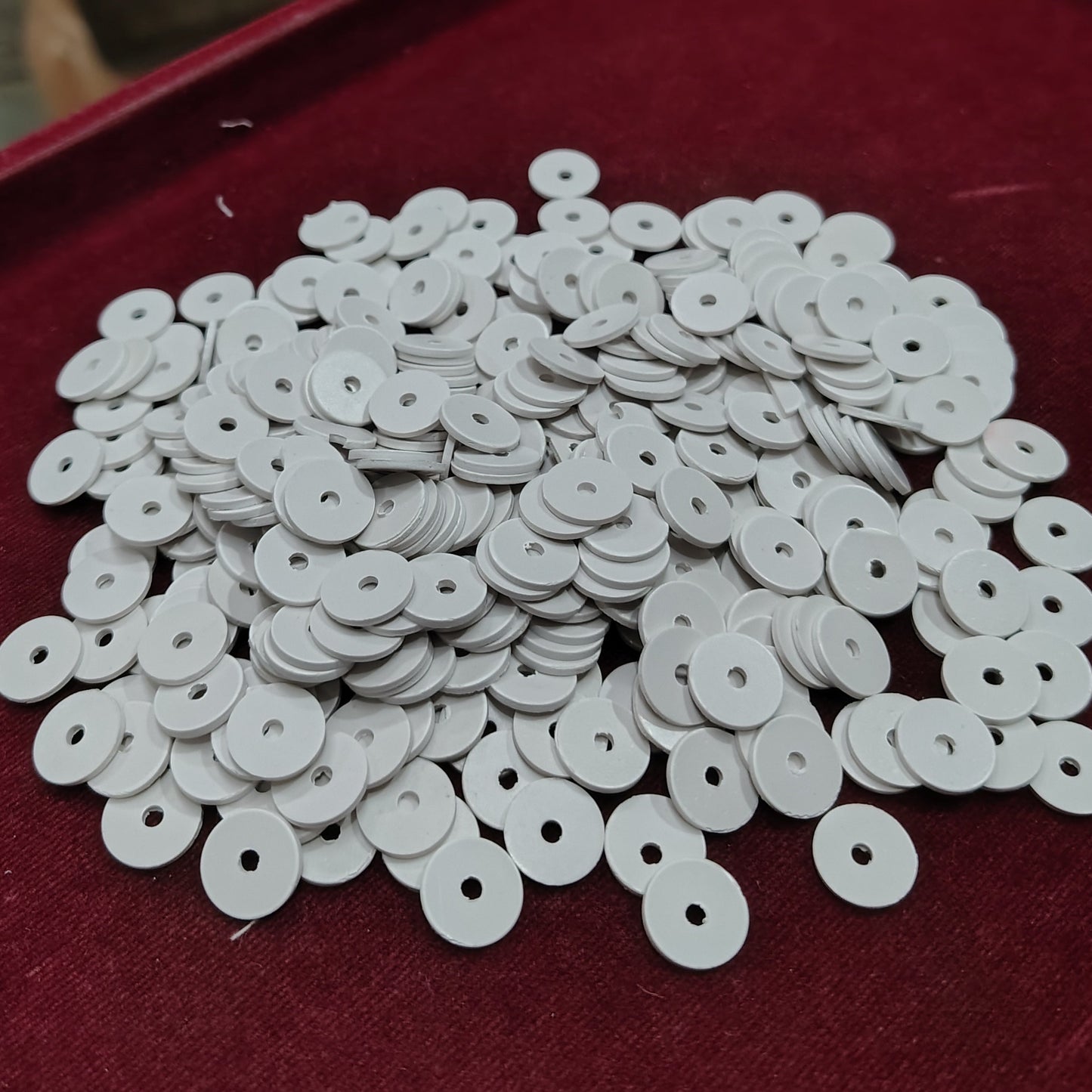 White Plastic earrings Back button 50gm
