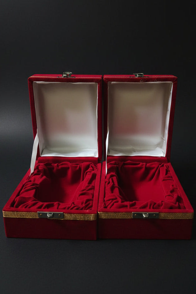 Red Velvet premium silver glass box 2pc