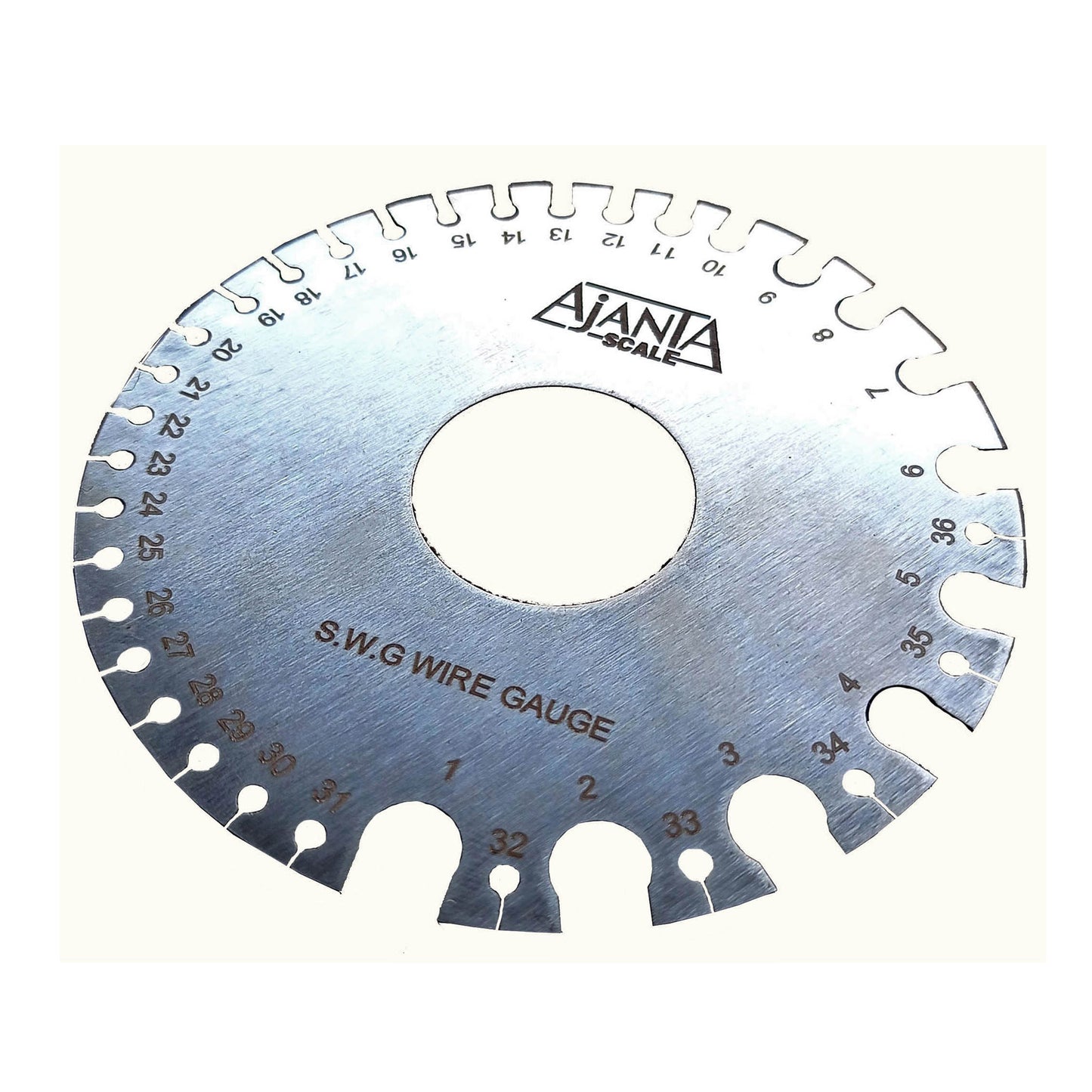 Wire Gauge(Round) Ajanta S.W.G. Wire Gauge/Sizer In British & Metric Made Of Stainless Steel (Size 1 To 36)