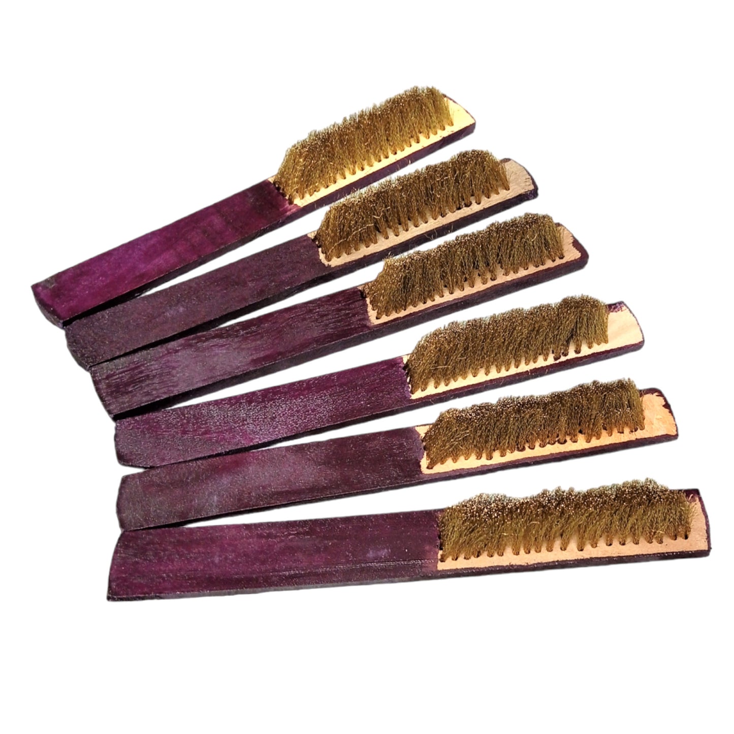 Brass Wire Brush 4-Line (6 Pc)