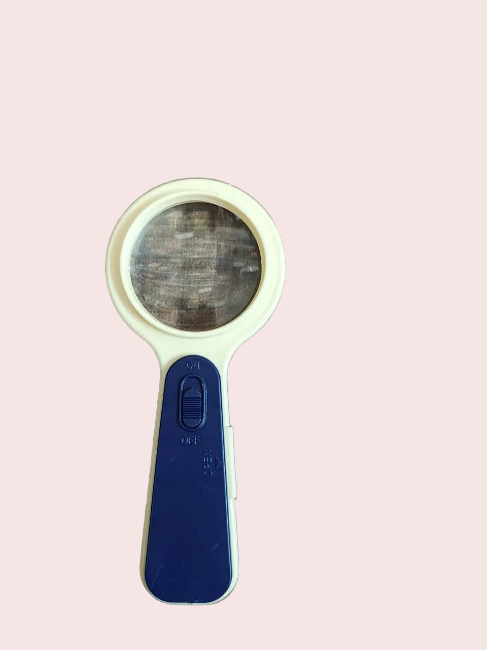LED magnifying glass for checking markings on gold and silver jewellery