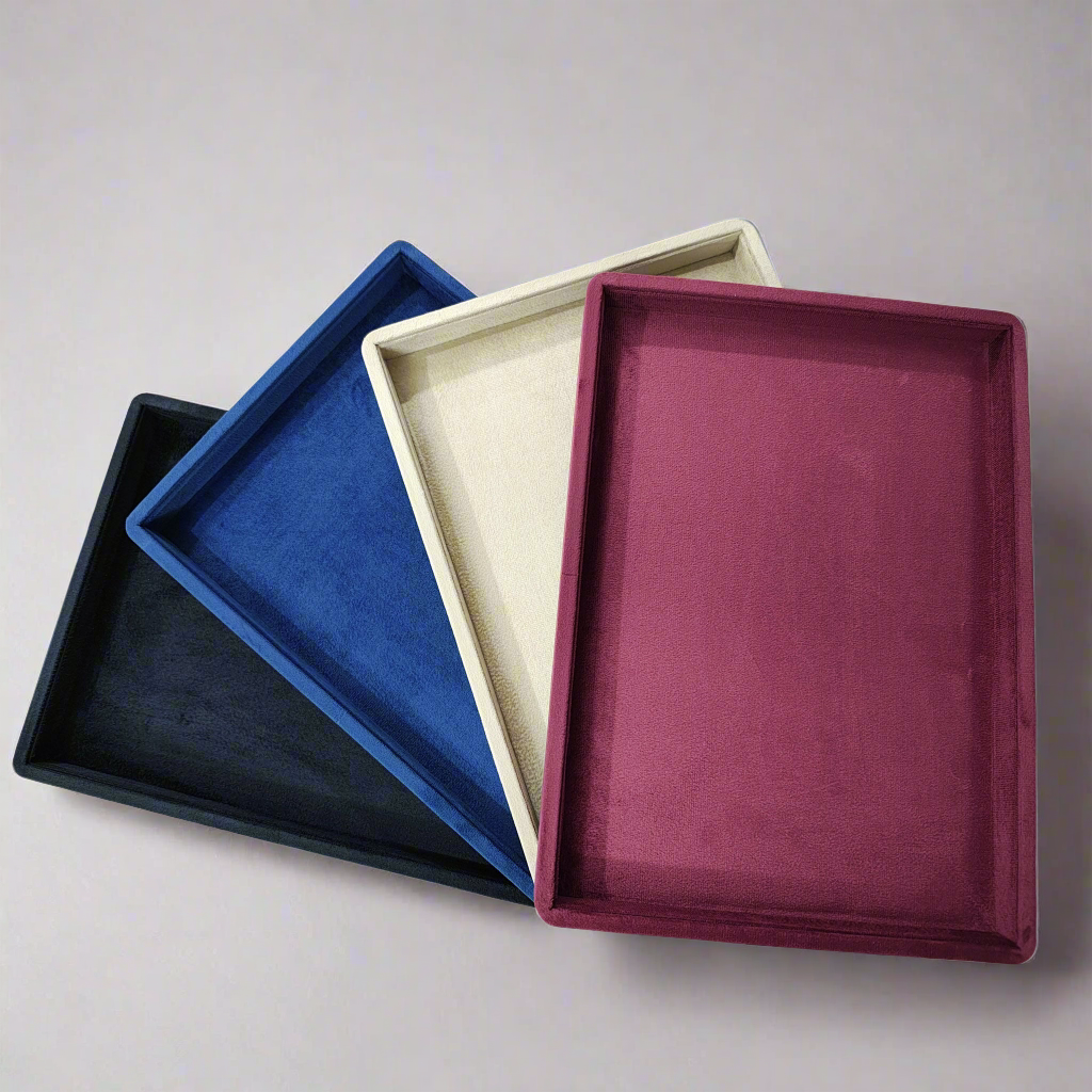 Plain Jewellery Display tray sued fabric universal tray (14x10) Black