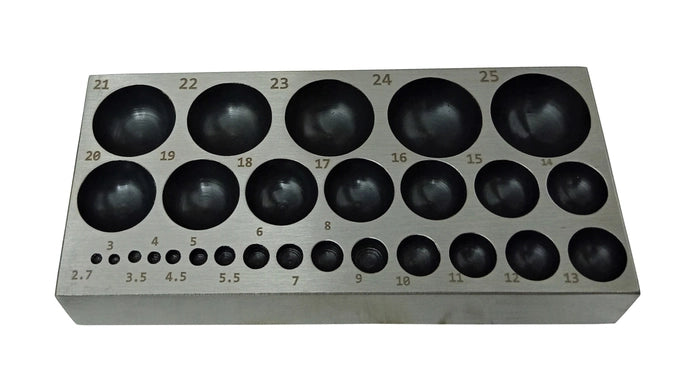 Steel Dapping Plate 27 Hole