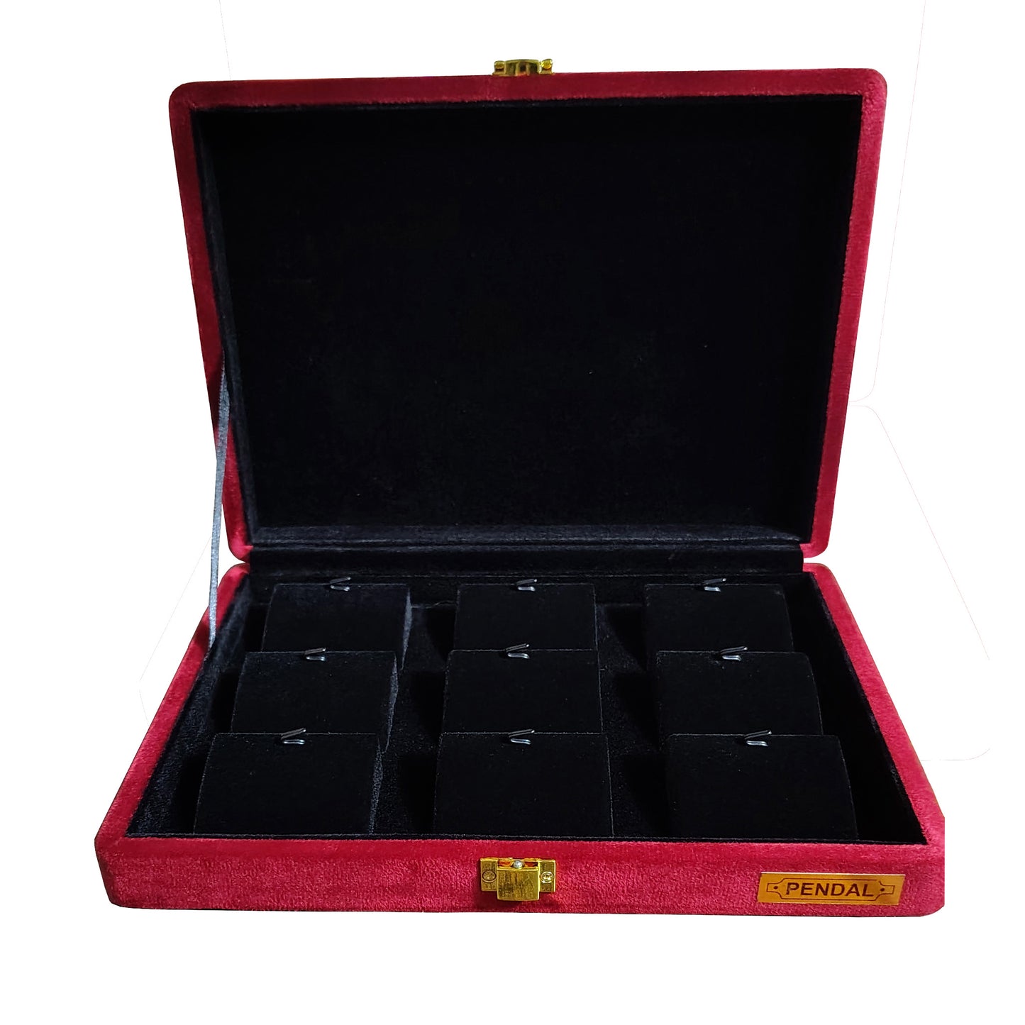 Jewellery display Box Stock Box for gold Pendals Cherry colour display box sued fabric