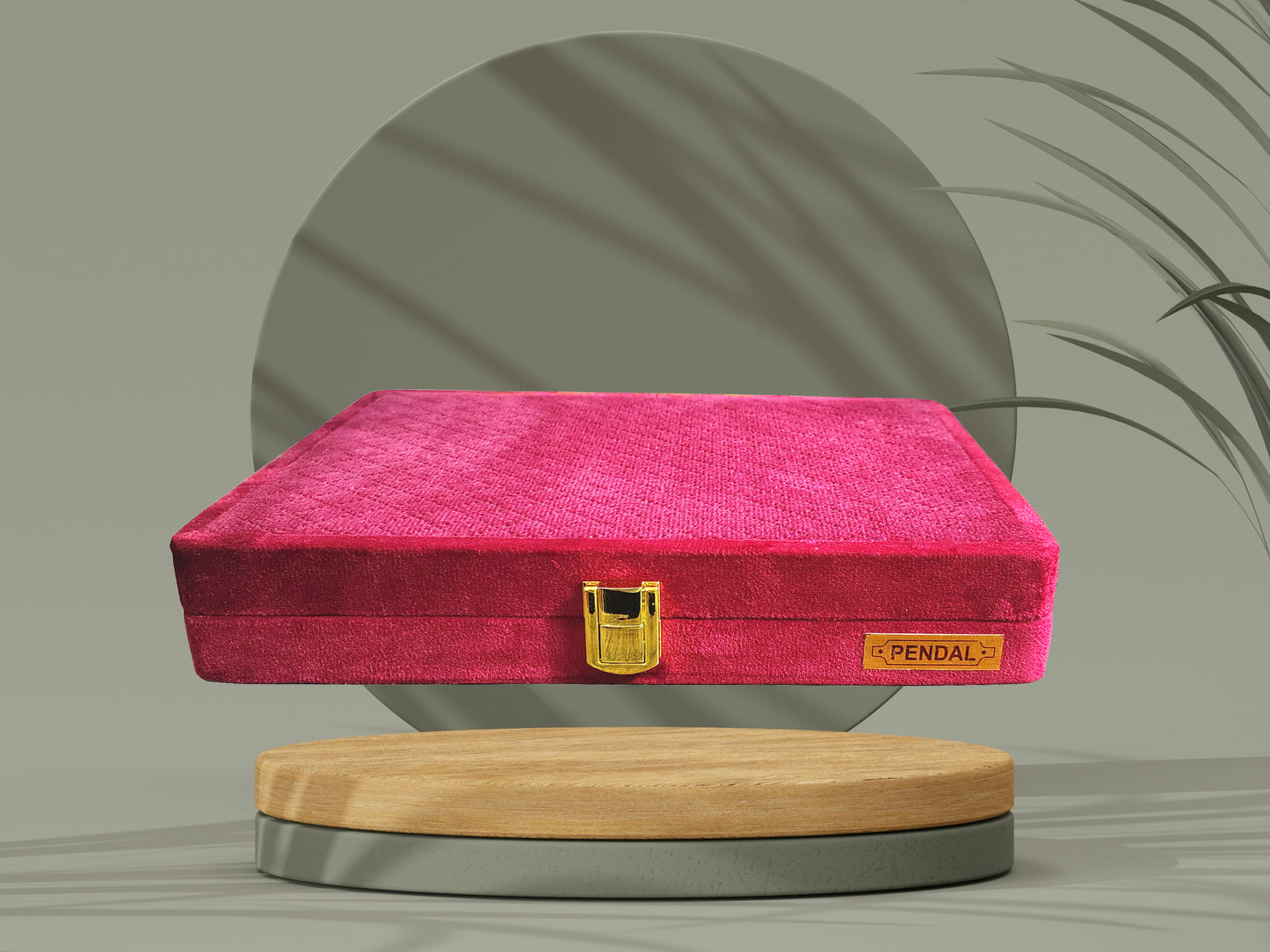 Jewellery display Box Stock Box for gold Pendals Cherry colour display box sued fabric
