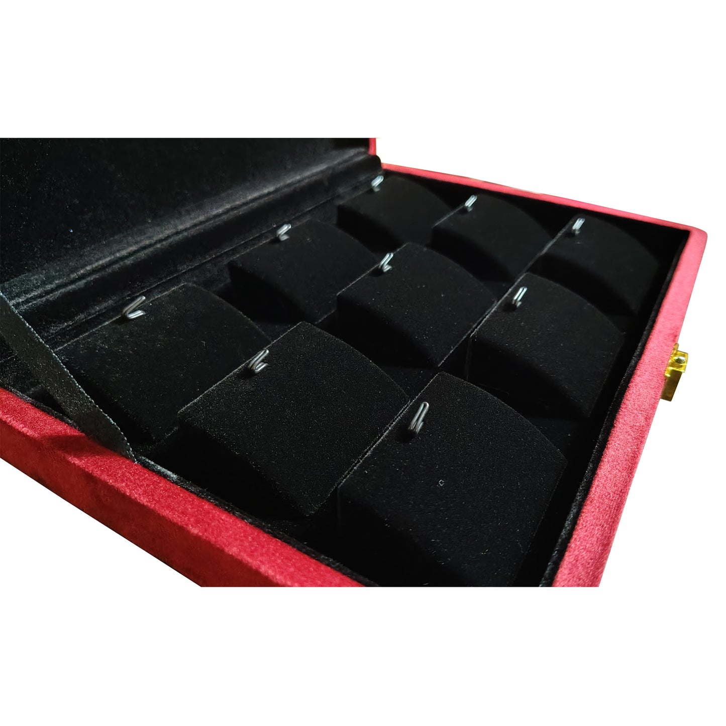 Jewellery display Box Stock Box for gold Pendals Cherry colour display box sued fabric