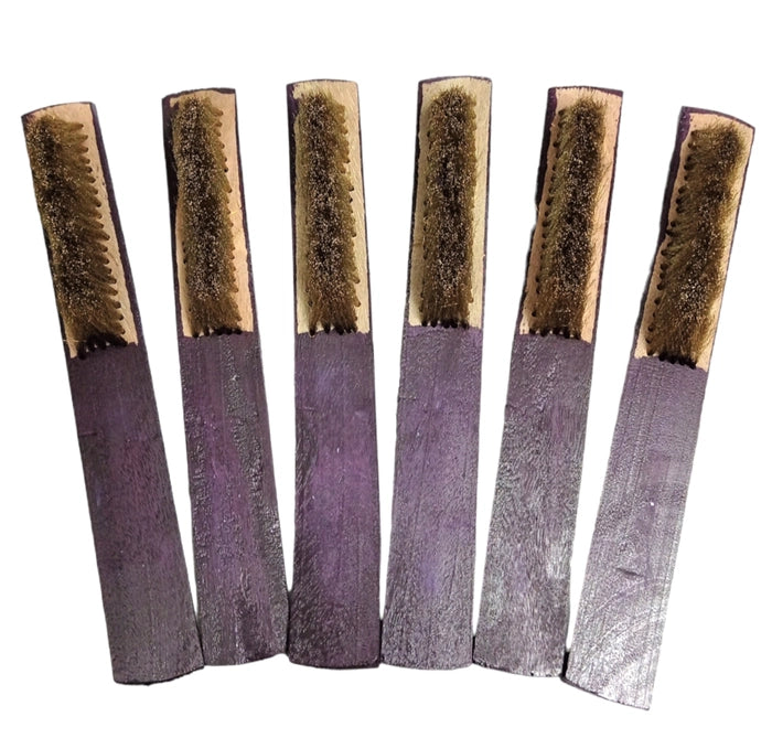 Brass Wire Brush 5-Line (6 Pc)