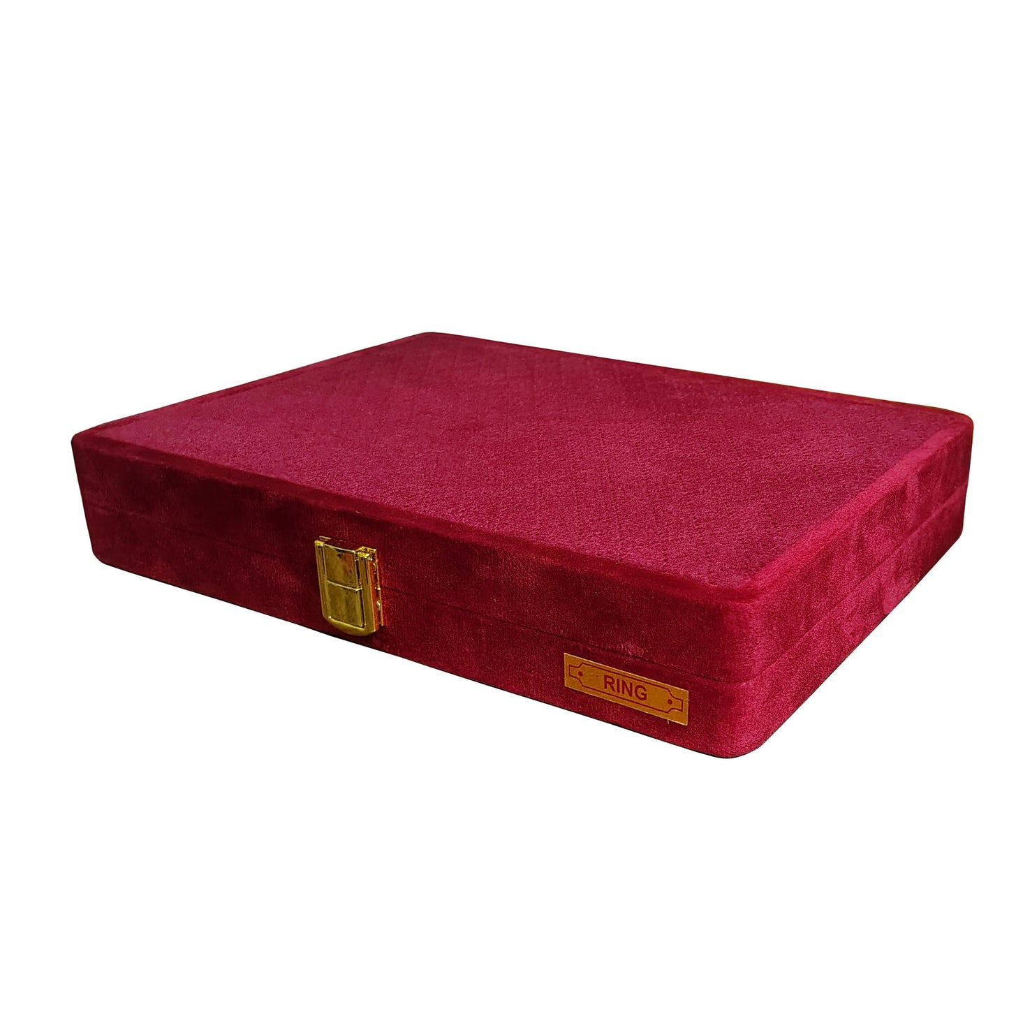 Jewellery display Box Stock Box for gold Rings Cherry colour display box sued fabric