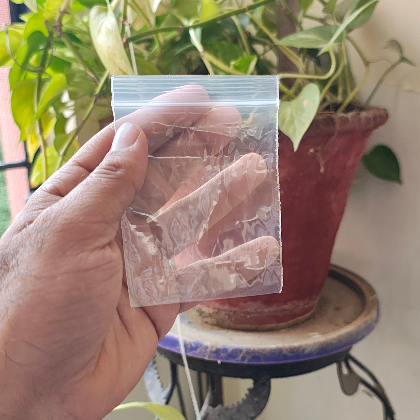 Transparent Zipper 3x4 inch Zip Lock Plastic Bags Self Sealing Pouch Pack of 100 Pcs 60Micron