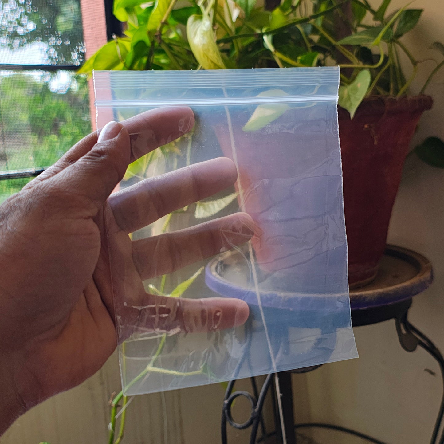Transparent Zipper 5x6 inch Zip Lock Plastic Bags Self Sealing Pouch Pack of 100 Pcs 60Micron