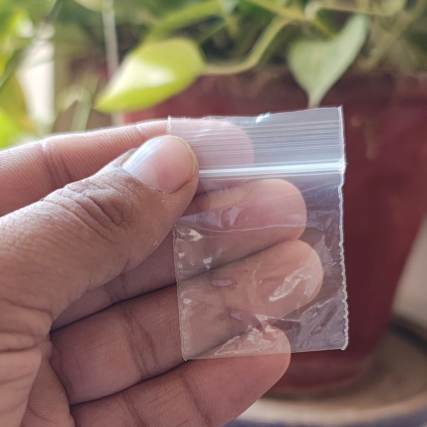 Transparent Zipper 1.5x2 inch Zip Lock Plastic Bags Self Sealing Pouch Pack of 100 Pcs 60Micron