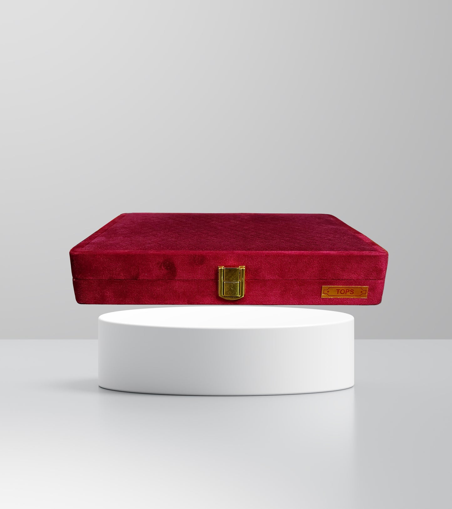 Jewellery display Box Stock Box for gold earrings Cherry colour display box sued fabric