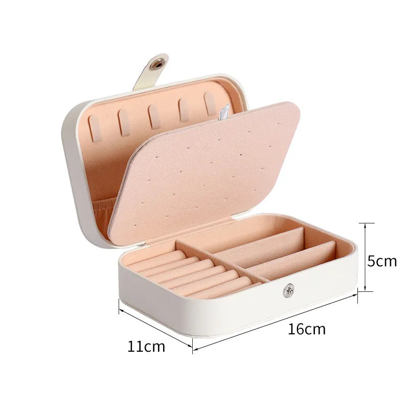 Jewellery Organizer Box, Faux Leather Travel Jewelry Storage Case,Small Portable Jewelry Box for Rings,Earring,Necklaces
