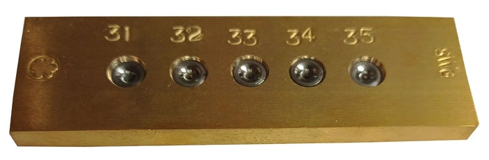 Pital Janti Brass Draw Plate Gauge (31-35) 5Hole