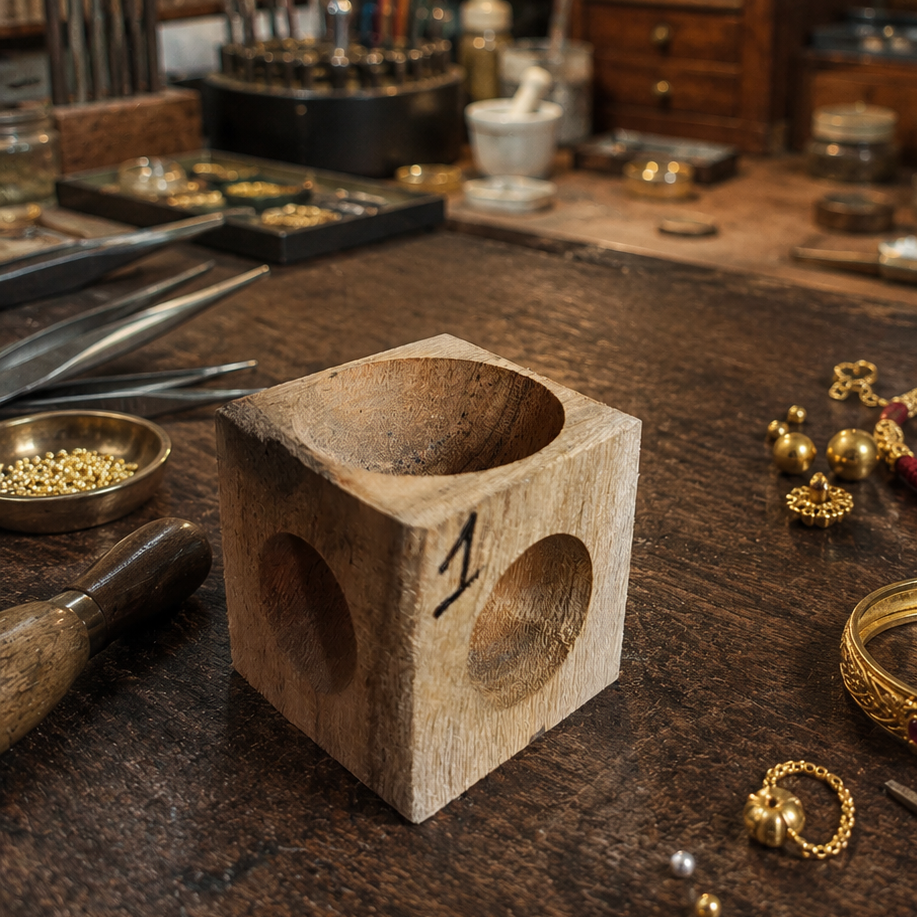 Wooden Doming Block/Dapping block No-1 (4*4cm)