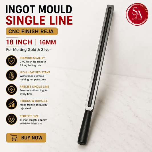 Ingot Mould Single line CNC finish reja 18 inch 16mm for melting gold and silver