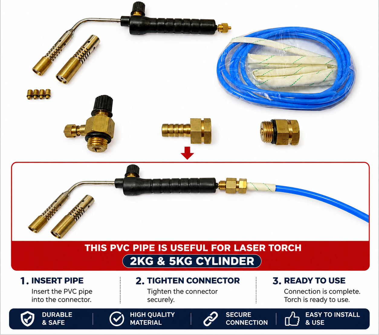 Laser Gun LPG PVC pipe per meter