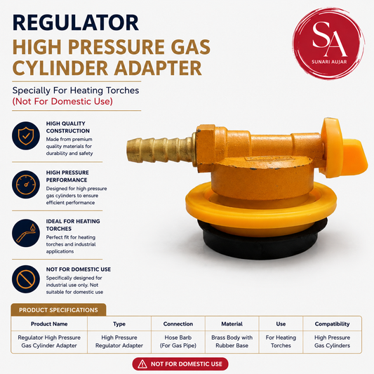 Regulator High Pressure Gas Cylinder Adapter Specially For Heating Torches (Not For Domestic Use)