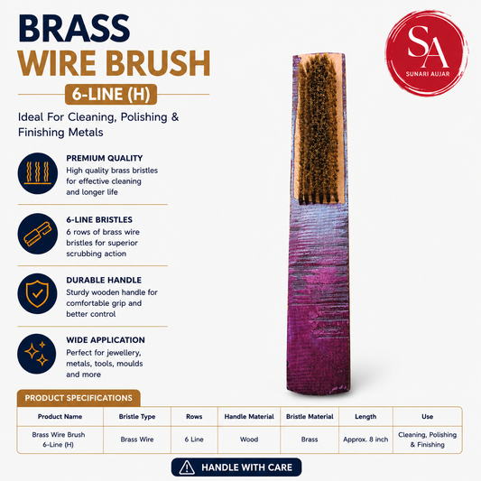 Brass Wire Brush 6-Line (H)