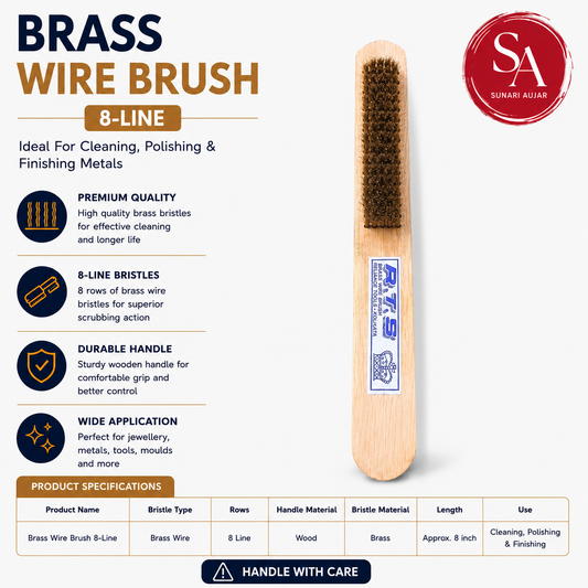 Brass Wire Brush 8-Line