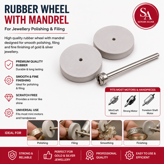 Silicon Pink rubber wheel with mandrel for gold and silver jewellery rubbing and polishing