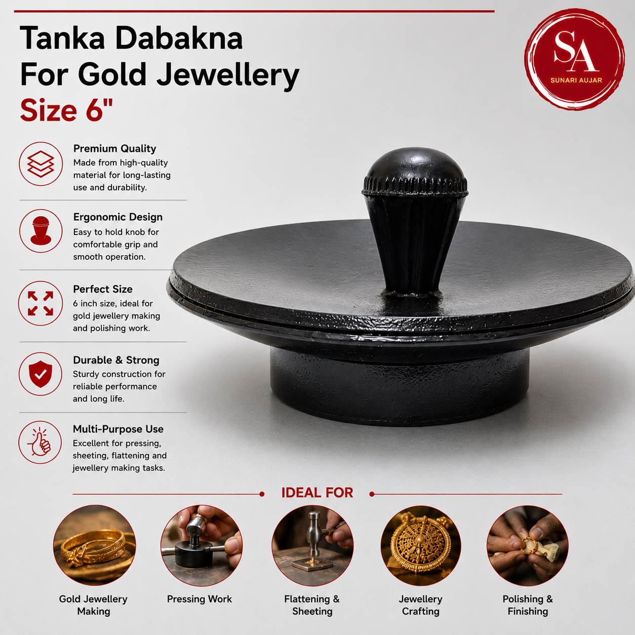 Tanka Dabakna For Gold Jewellery Size 6"