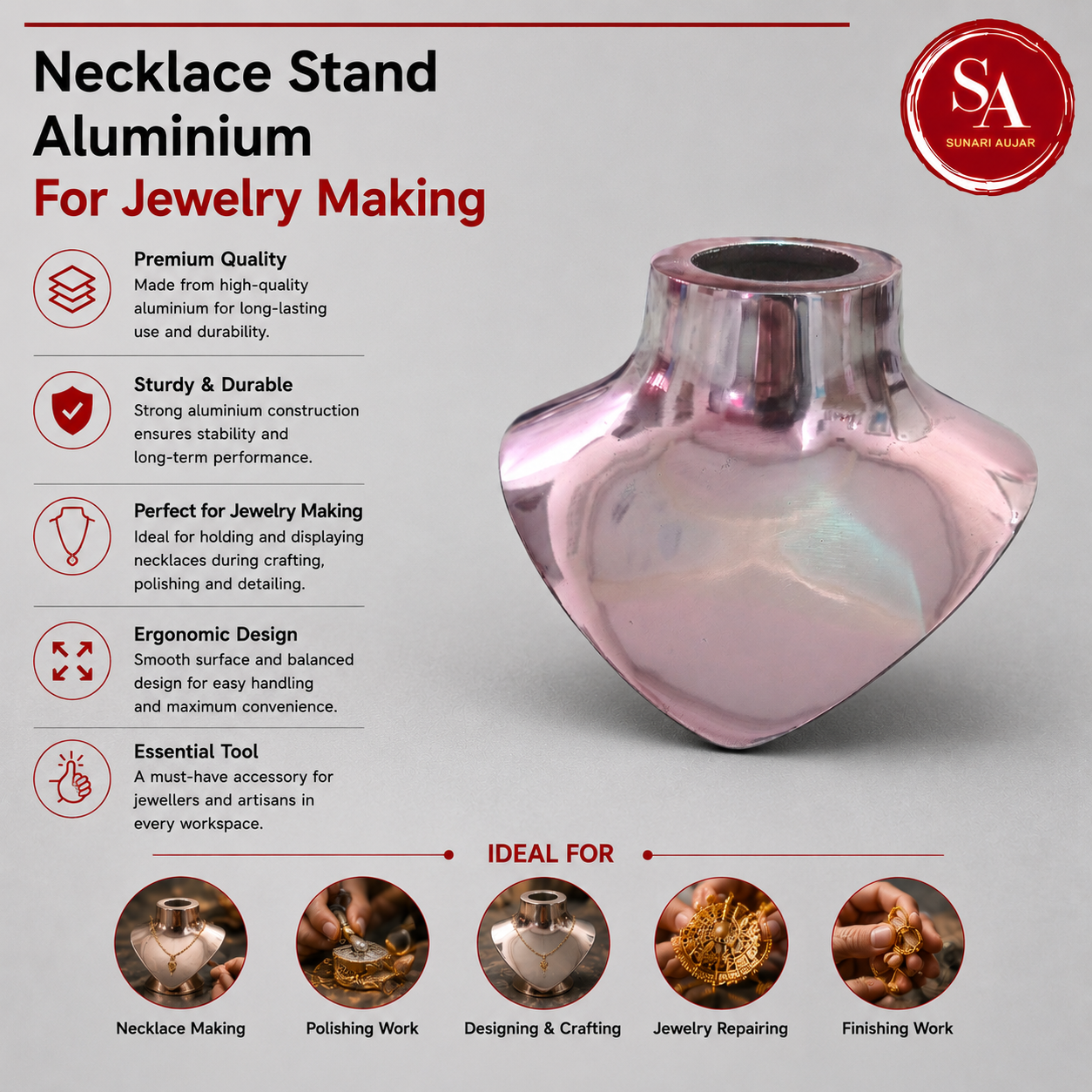 Necklace Stand Aluminium For Jewelry Making