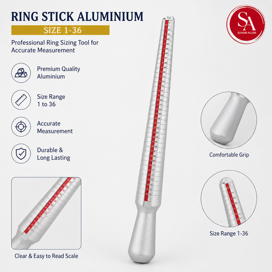 Ring Stick Aluminium Size 1-36