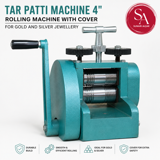 Tar Patti Machine 4" Rolling Machine With Cover For Gold And Silver Jewellery