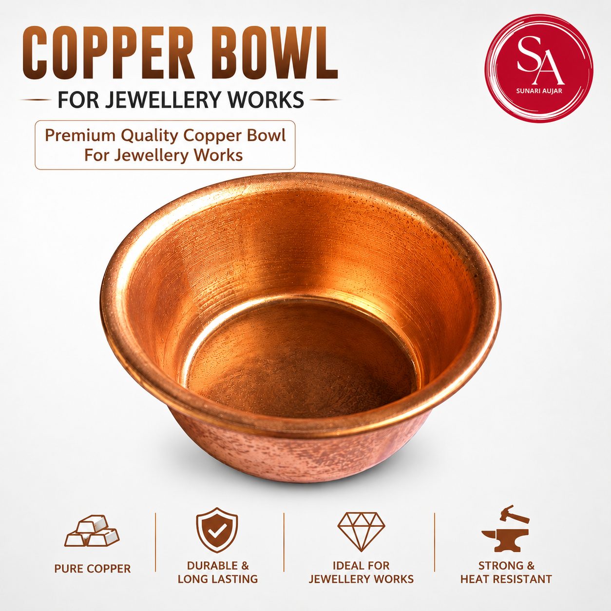 Copper Bowl For Jewellery Works