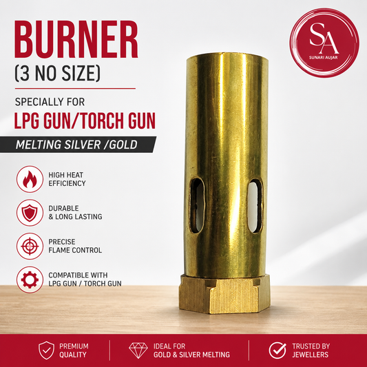 Burner (3 No Size) Specially For LPG Gun/Torch Gun Melting Silver /Gold