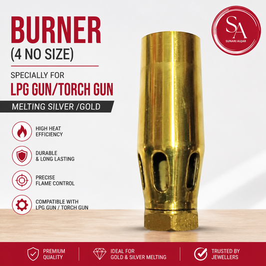 Burner (4 No Size) Specially For LPG Gun/Torch Gun Melting Silver /Gold