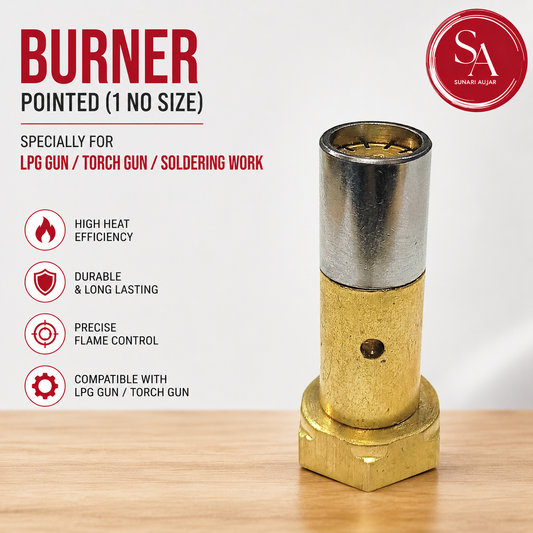 Burner Pointed (1 No Size) Specially For LPG Gun/Torch Gun/Soldering Work