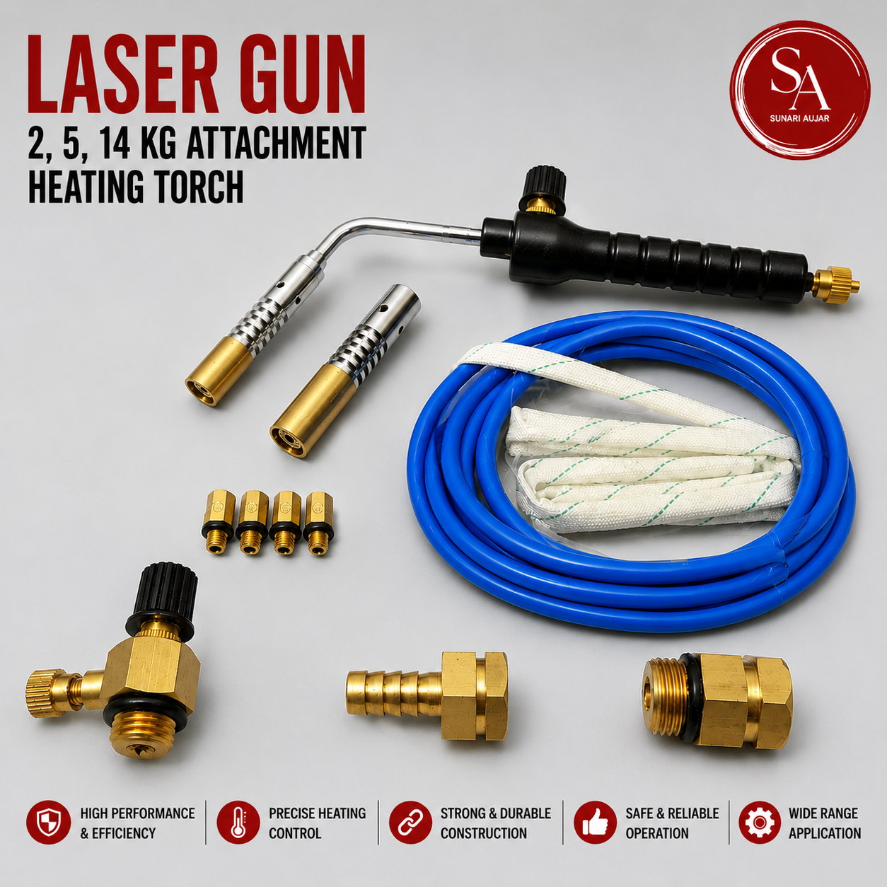 Laser Gun 2, 5, 14 Kg Attachment Heating Torch