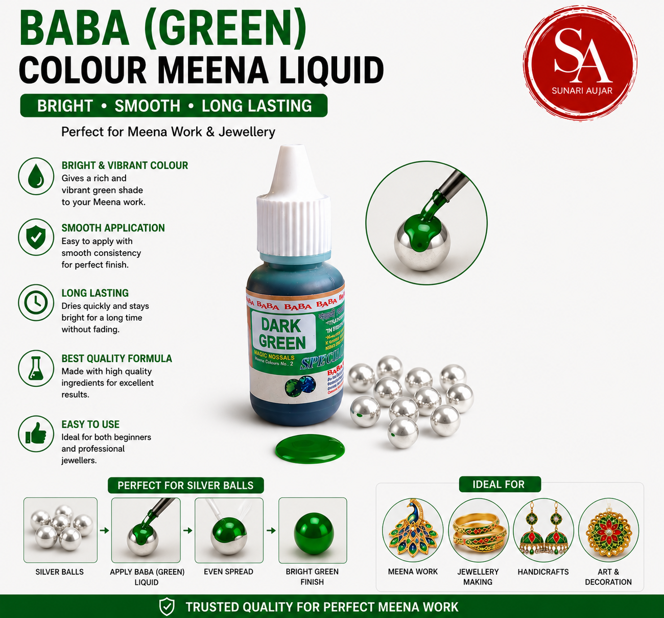 BABA (Green) Colour Meena Liquid