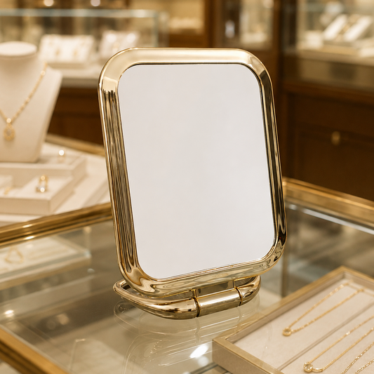 Square shape Folding Counter Mirror for jewellery store