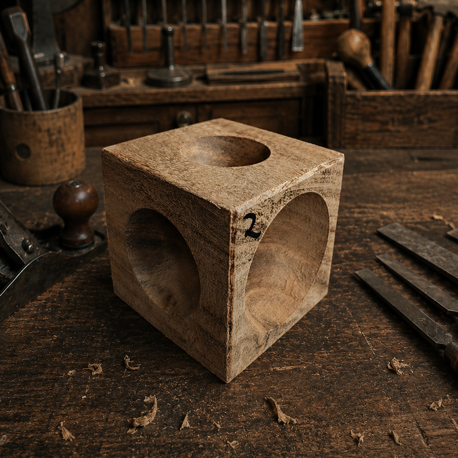 Wooden Doming Block/Dapping block No-2 (6x6 cm)