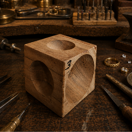 Wooden Doming Block/Dapping block No-3 (7x7 cm)