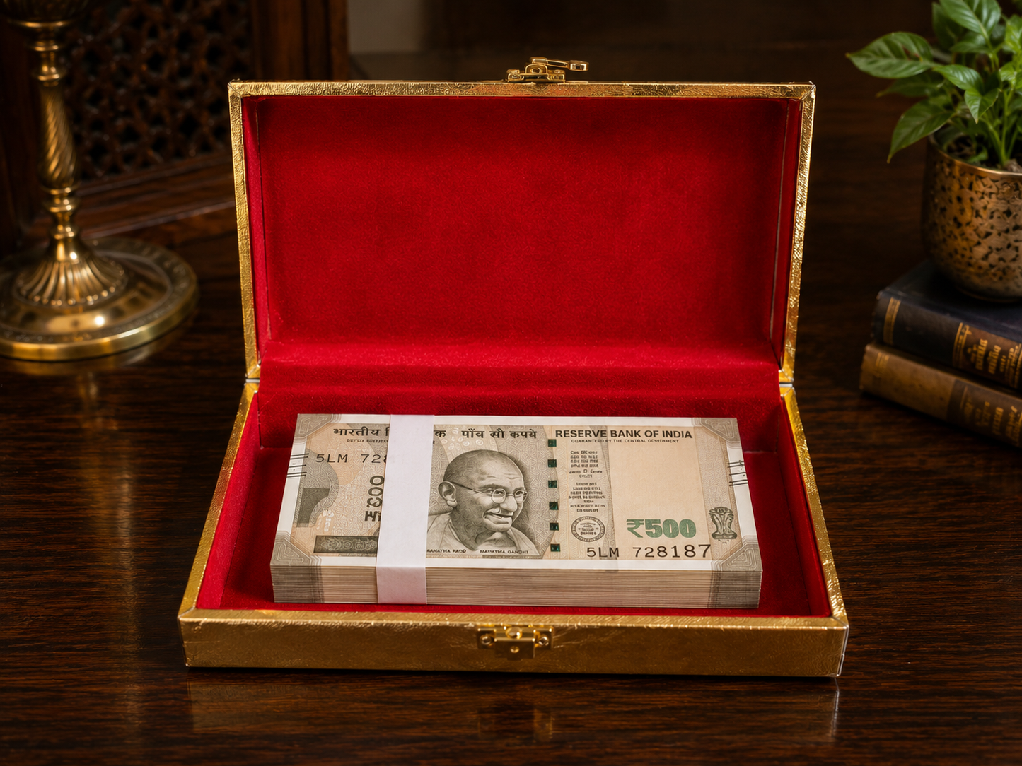 Gaddi Box Laser design Shagun Box for Money Gaddi Gifting Sagan Wedding Occasion, Jewellery Cash Box