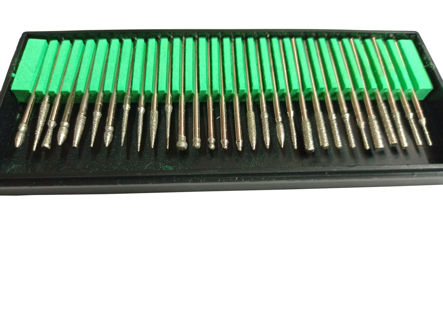 Diamond Burr set DIY Crafts 30 Pcs Diamond Rotary Burr Drill Bit Set Engraving Tools 3mm Shanks Drill Bit Sets