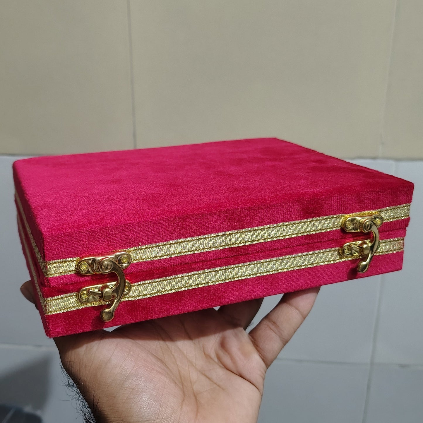 Kanthi box for rajputi, marwadi and rajasthani jewellry sued fabric 8*6