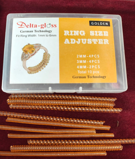 Ring Size Adjuster for loose Rings Silicon Springs Golden