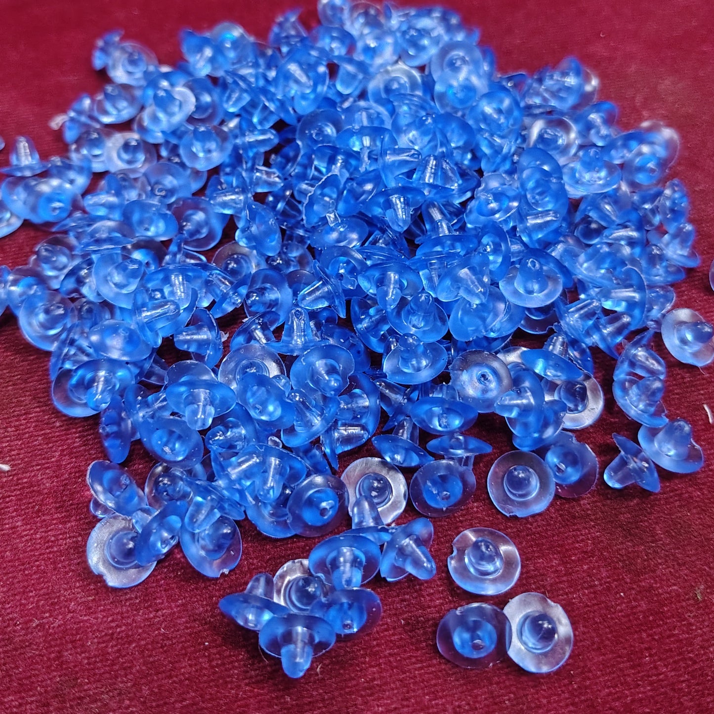 Soft Rubber Earring Backstoppers Silicone Ear Lock Backs for Stud Earrings (Blue)