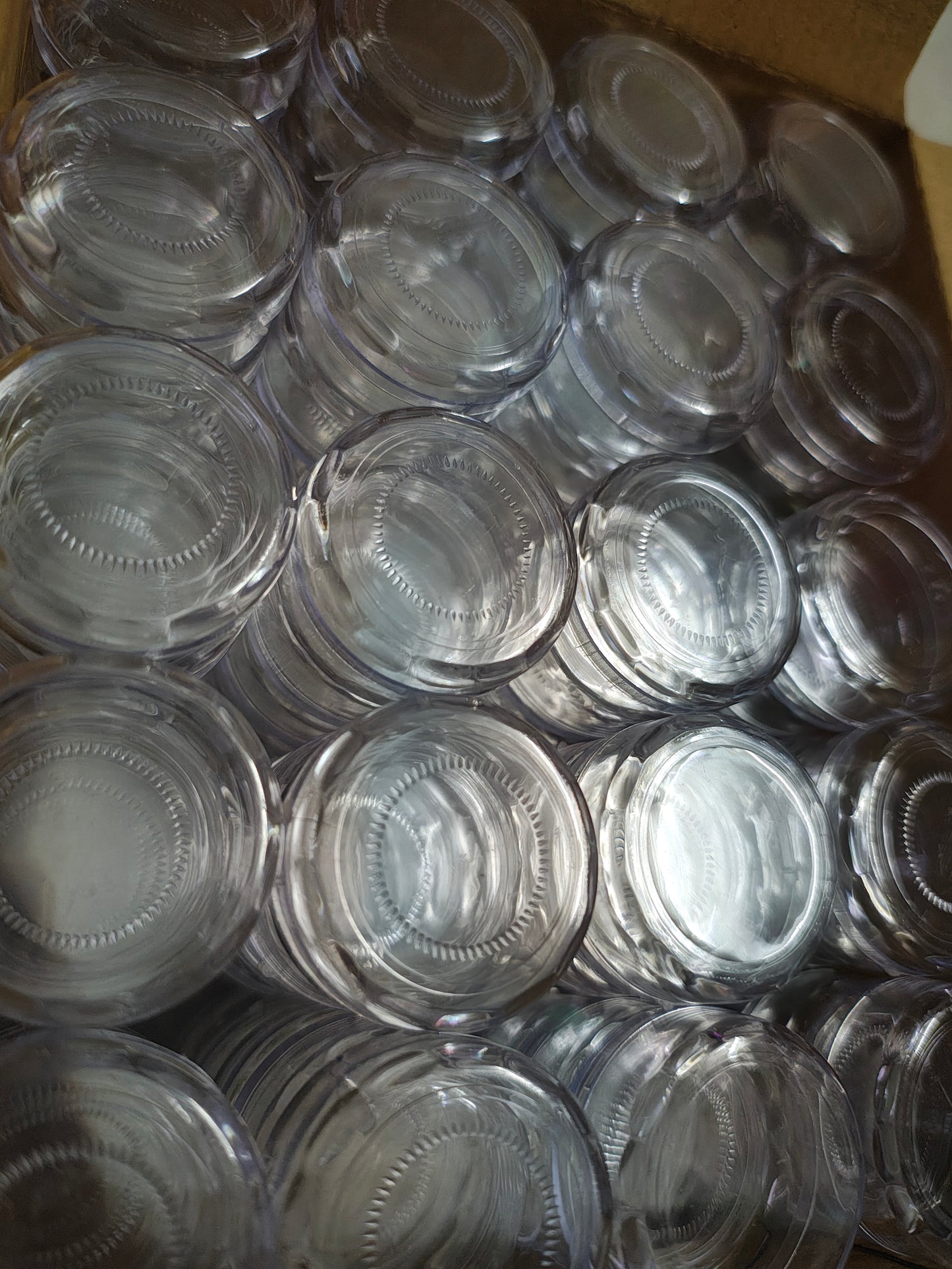Transparent clear plastic (dabbi) D-1 box 100pc width 4cm