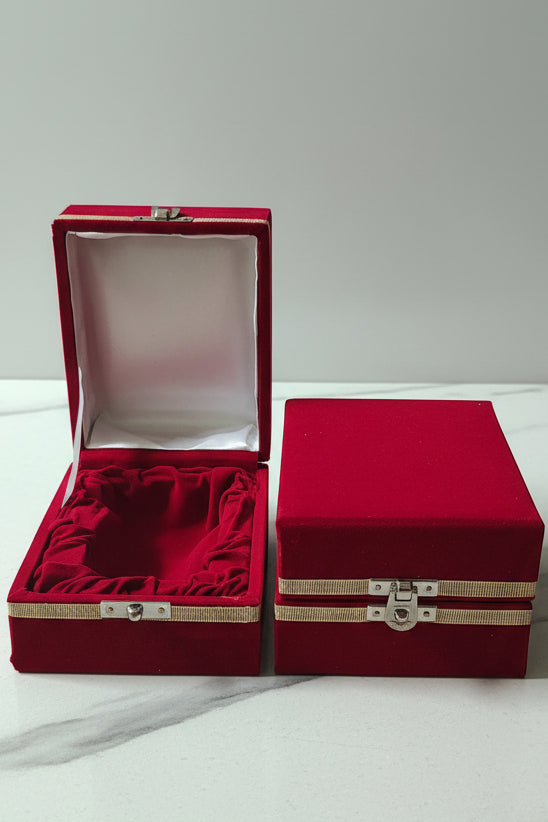 Red Velvet premium silver glass box 2pc