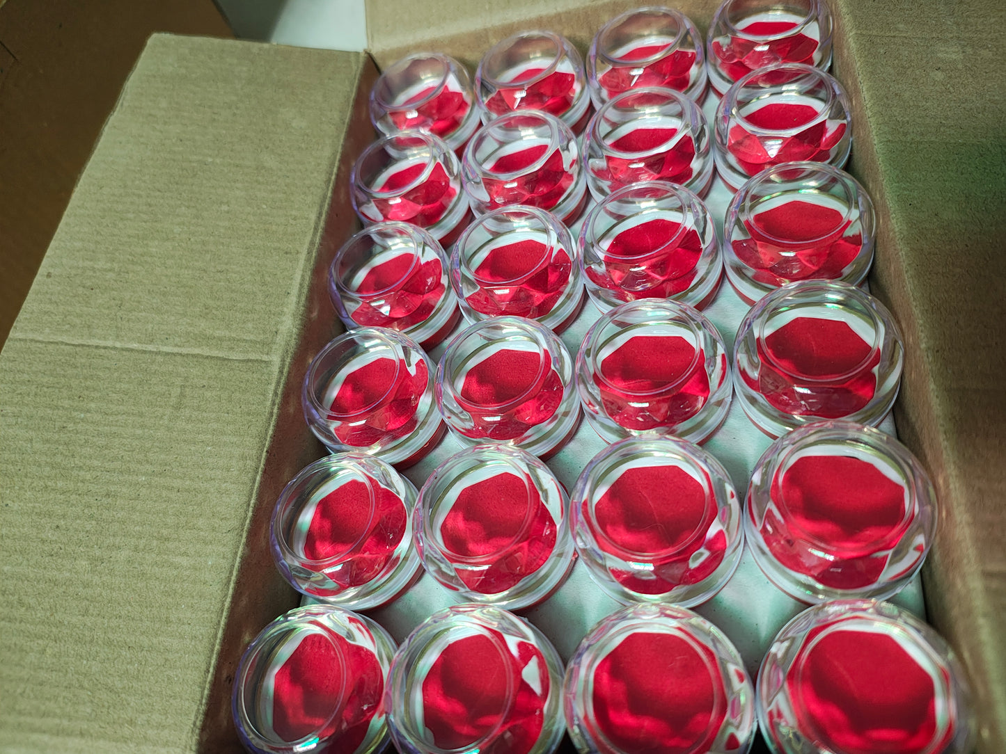 Rings box lightweight plastic ring box for gold and silver rings pack of 72 pc