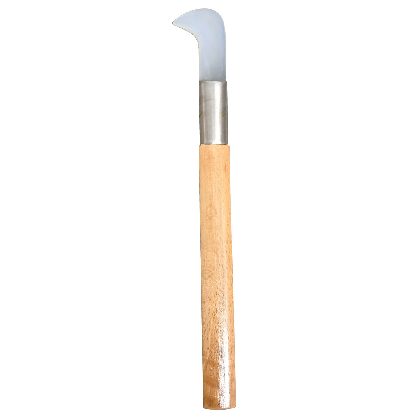 Opni Bent hockey shape Agate Burnisher With Wooden Handle
