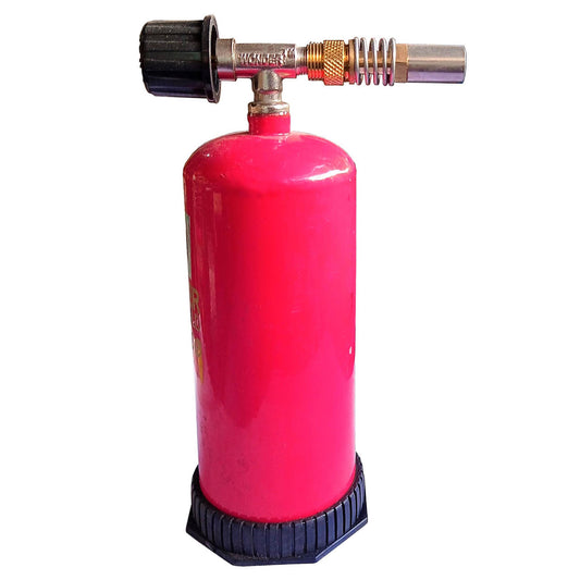 Piezo Lighter Portable Gas Torch Gun (Refillable), Used AS, Burner, Lighter, Flamethrower, Soldering Tool (Red)
